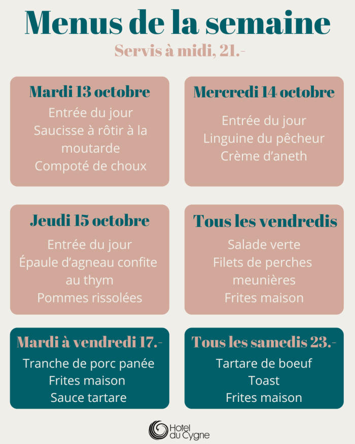 Menu de la semaine (23)
