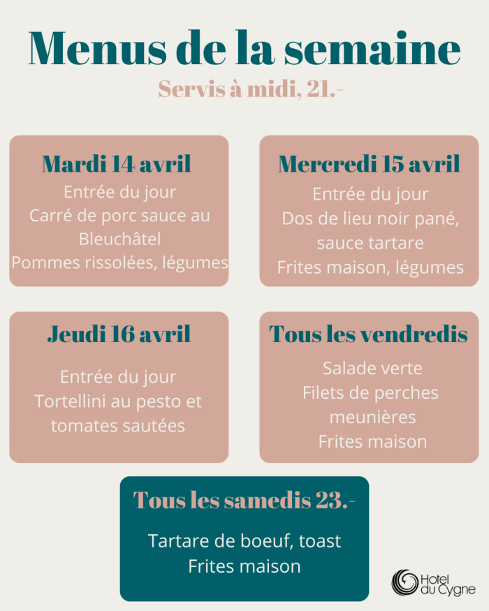Menu de la semaine (7)