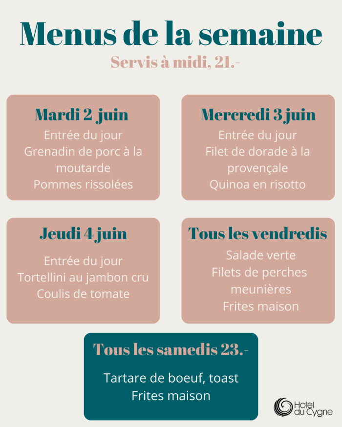 Menu de la semaine (9)